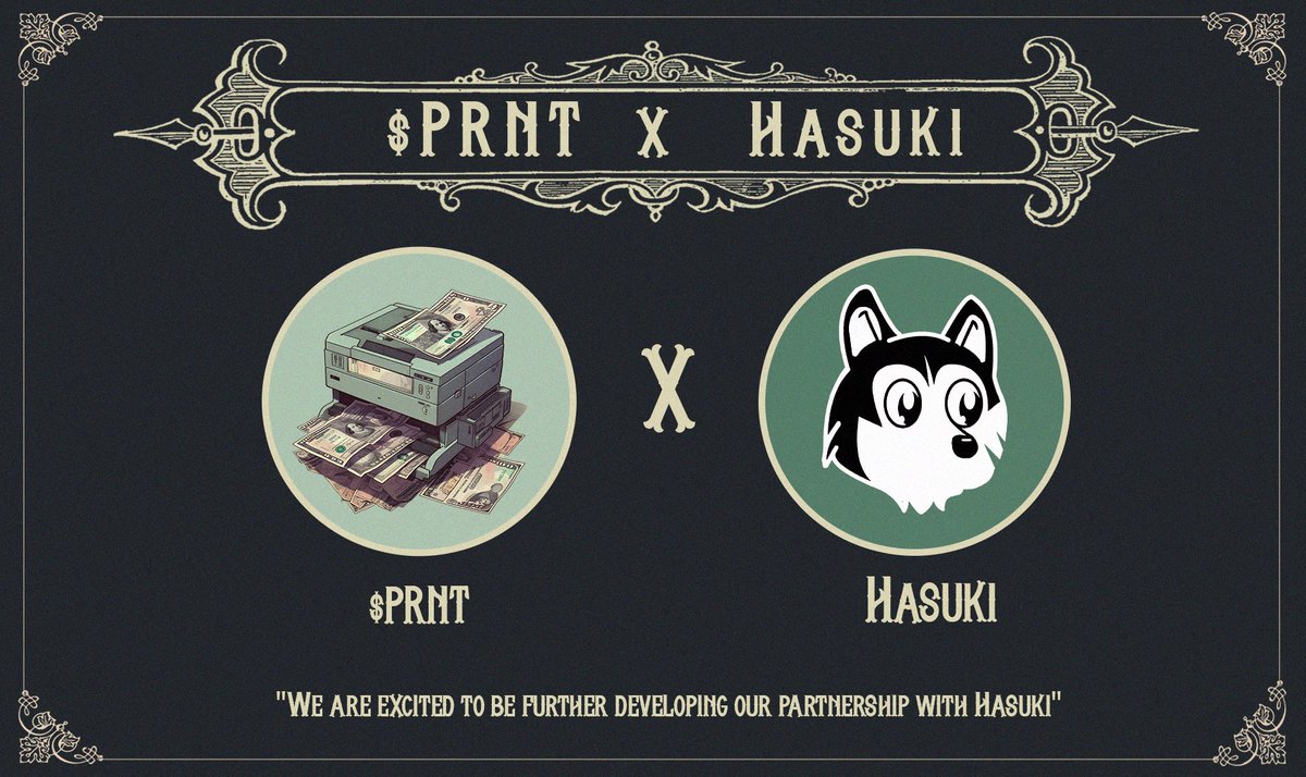 $PRNT x <a href="/HasukiNFTs/">HASUKI</a> (2). 

Our official Raid 2 Earn partnership is now live. 

We could’ve built a R2E platform, but Hasuki’s is the best around. 

Make sure you hold a Hasuki NFT to now earn $PRNT by raiding. 

magiceden.io/marketplace/ha…

hasuki.io
