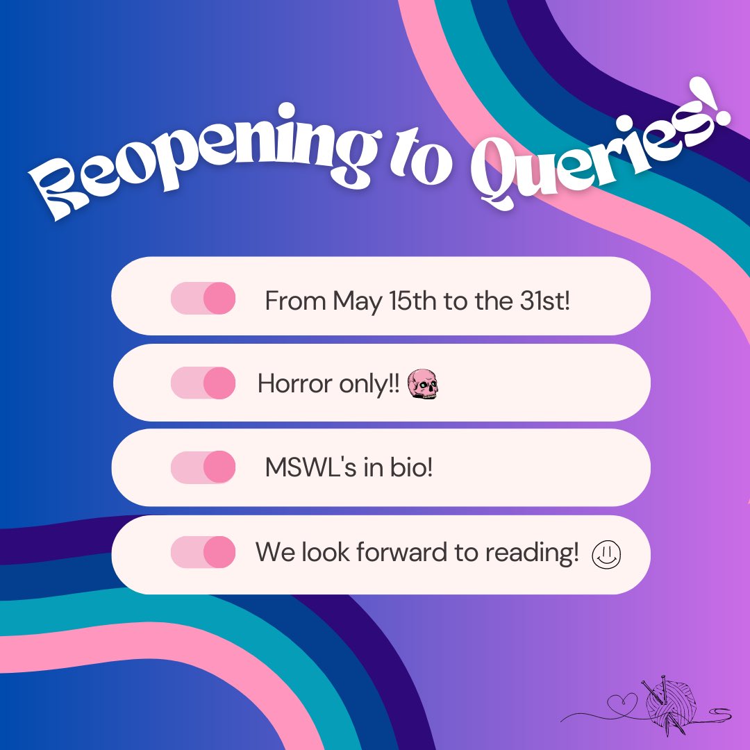HandspunLit's tweet photo. From May 15th-31st, Handspun is opening up to horror in adult and young adult!! (Note: this genre and age groups are the only ones we will consider for this month. We will open to other genres in the future!) We look forward to reading! We're most excited to see (cont.)> https://t.co/97nhtzLVBn