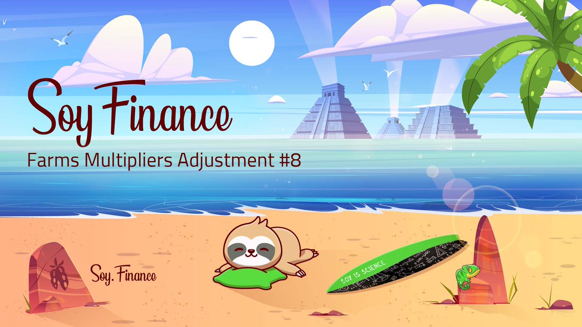 TheRealSloFi's tweet photo. 🔥 SOY Farms Multipliers Adjustment #08 is here!

Fine-tuning #YieldFarming multipliers for a sustainable #DeFi ecosystem.🌱

🕑 Changes roll out this Friday, 19th May, at 14:00 UTC.

Want the scoop? Check out the details on Reddit:
👉 https://t.co/TsWBRu0eJI

#DeFi #CryptoNews https://t.co/htN4btc83Z