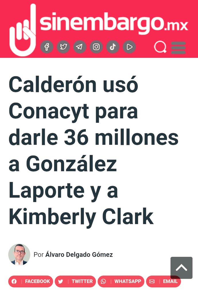 Entre 2008 y 2014 Claudio X González ROBÓ a los consumidores mexicanos 1567 MILLONES.

Así Kimberly Clark aplicó la cien$ia y usó el dinero sustraído del #Conacyt con Felipe Calderón. 

Esta RATA es dueño de MCCI, McPRIANRD, Guacamaya, Animal Político, Lorenzo Córdova y Loret