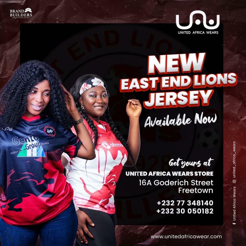 EELions's tweet photo. Great news, fans! 🦁⚽️ Official @EELions jerseys are now available for sale at United Africa Wears stores located at 16a Goodrich Street. Show your support for the club and grab your jersey today! 🙌👕 #JerseySale #SupportYourClub @asmaakjames https://t.co/l5UEs3JNfu