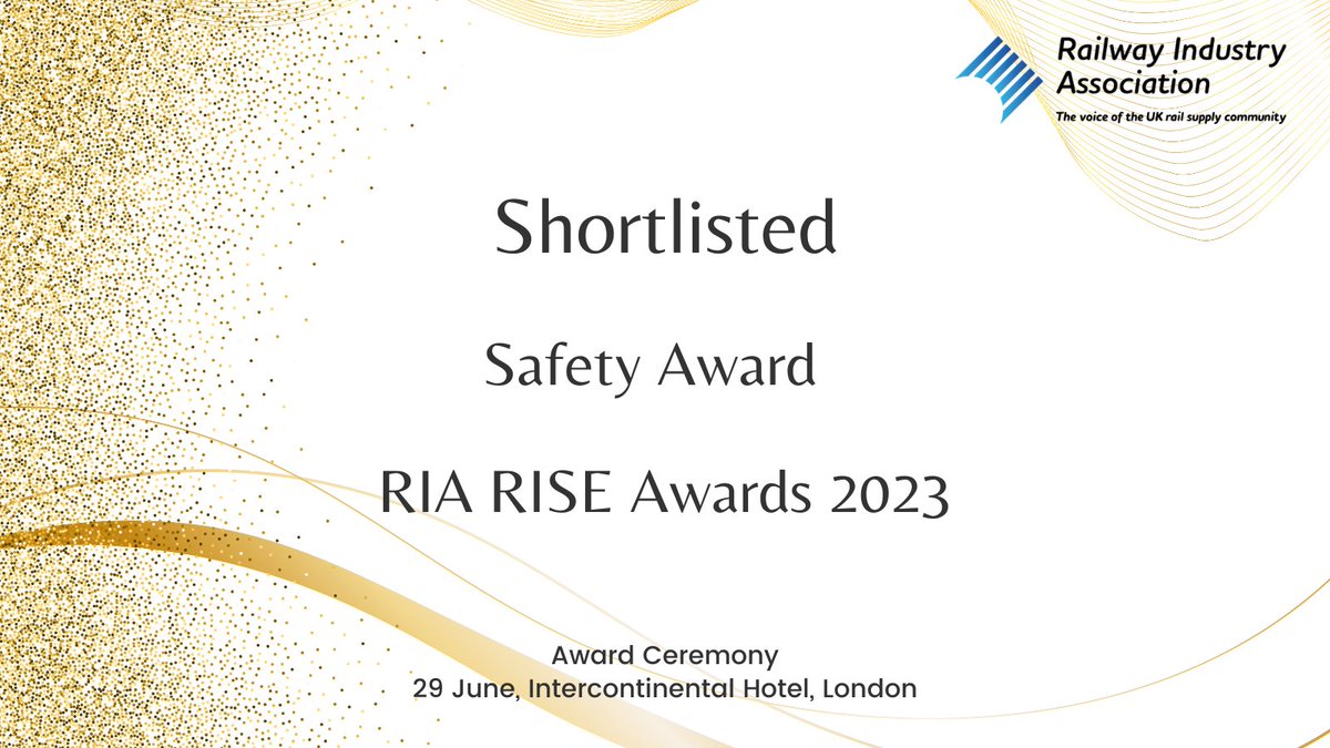 XrailGroup's tweet photo. XRail Group Ltd is pleased to announce that we have been short listed for 3 awards for the Railway Industry Association RISE awards 🏆 🏆 these are the Safety Award, SME Exporter in Rail Award and SME Growth in Rail Award. #awards https://t.co/lW933J96nT