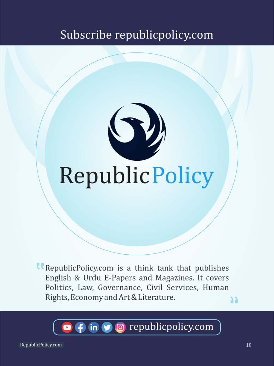 ریپبلک پالیسی تھنک ٹینک کی پولیس ریفارمز پر ریسرچ republicpolicy.com پر دستیاب ہے۔ 
آپ ایکسکلوزیو کانٹینٹ سبسکرایب کر کے ریسرچ تک ڈیجیٹل اور پی ڈی ایف رسائی حاصل کر سکتے ہیں۔

پولیس ریفارمز پر ریپبلک پالیسی کا بہترین کام ہے۔