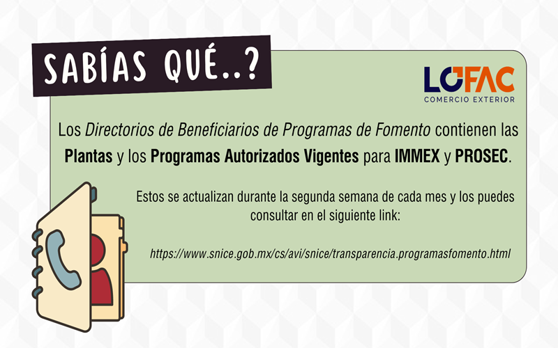 LOFAC_COMEXT's tweet image. #IMMEX #PROSEC #SNICE #programasfomento #ComercioExterior #Lofac 
snice.gob.mx/cs/avi/snice/t…
