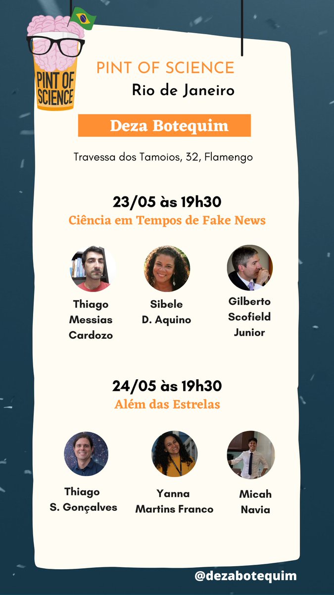 Dri_Cabanelas's tweet photo. Eu estarei coordenando o Deza Botequim @dezabotequim no Flamengo terça e quarta. Vem falar de ciência com a gente, tomar uns drinks e comer uns petiscos.
#pintofscience #pintofscience23 #pint23 #pintofsciencebrasil #pintofsciencebr #pintbr23 #riodejaneiro #ciência #pesquisa https://t.co/41kV22VPEM