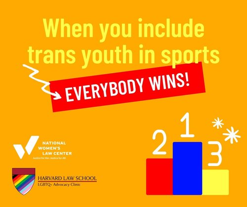 Today is the LAST DAY to submit comments in support of trans athletes! 

Every student deserves the opportunity to learn teamwork, sportsmanship, and self-discipline. Submit your public comment supporting trans-inclusive sports at  act.nwlc.org/a/trans-athlet… #TitleIX #TransRights
