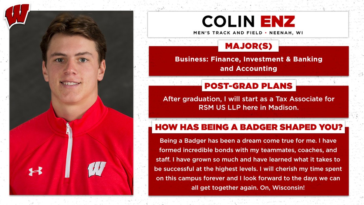 ✔️Big Ten Champion
✔️School Record Holder
✔️Wisconsin Graduate

Congratulations <a href="/colin_enz/">Colin Enz</a>