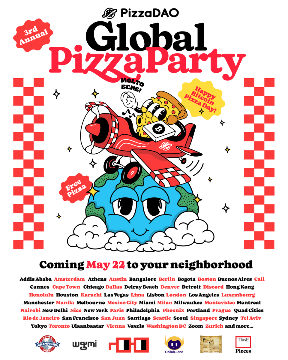 🗺️🍕🥳
Our #GlobalPizzaParty is officially one week away! We're SO excited to eat pizza with all of you. ❤️