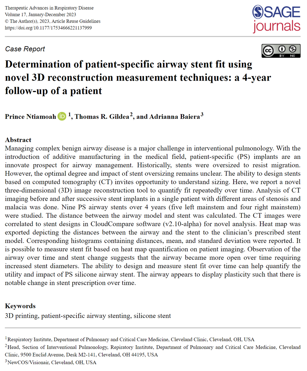 Check out this recently published case report investigating #PatientSpecific stent fit over time journals.sagepub.com/doi/10.1177/17…
