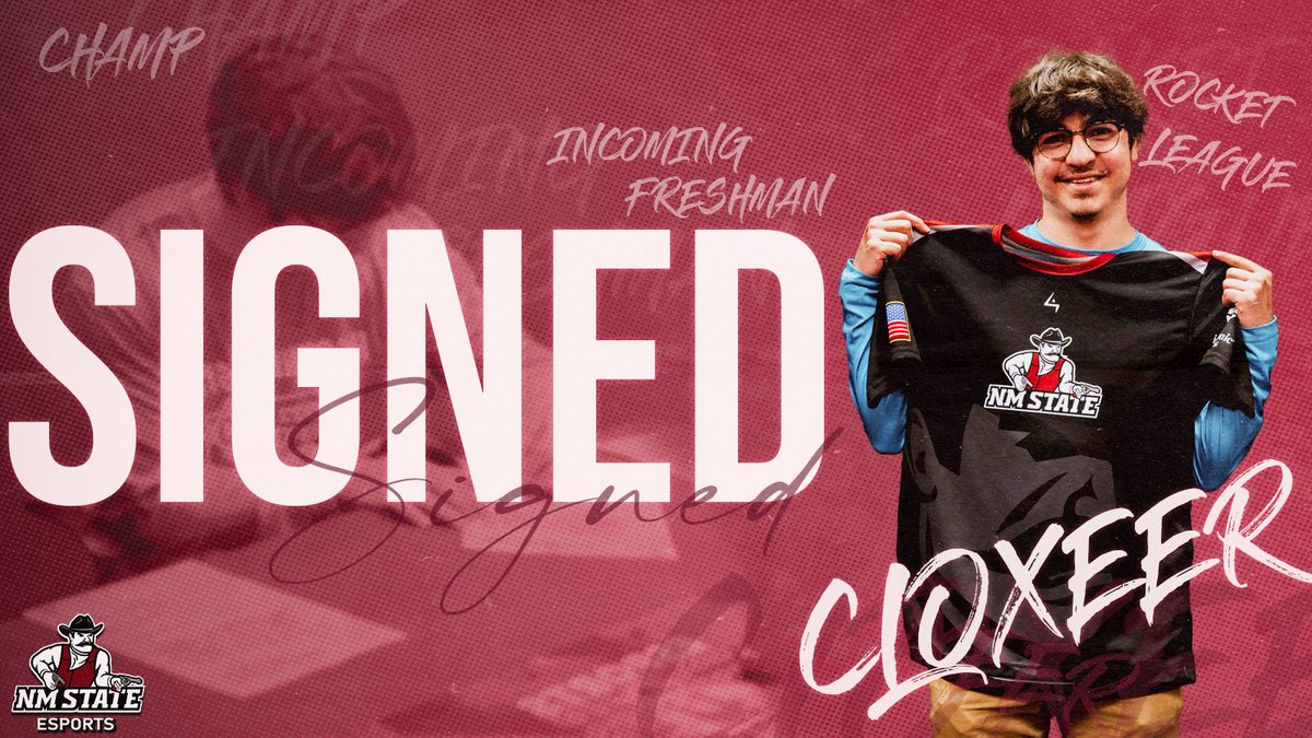 NM State Esports (@nmstateesports) on Twitter photo 🚨NEW SIGNING🚨
<a href="/Cloxeer/">Cloxeer</a> ➡️ <a href="/NMStateEsports/">NM State Esports</a>
Looking to bring the strongest offense in the west, Cloxeer from <a href="/DelNorteESPORTS/">marta</a> is looking to elevate <a href="/NMStateRL/">NM State Rocket League</a> to new heights. #GoAggies #Committed #NMSU 🚨NEW SIGNING🚨
<a href="/Cloxeer/">Cloxeer</a> ➡️ <a href="/NMStateEsports/">NM State Esports</a>
Looking to bring the strongest offense in the west, Cloxeer from <a href="/DelNorteESPORTS/">marta</a> is looking to elevate <a href="/NMStateRL/">NM State Rocket League</a> to new heights. #GoAggies #Committed #NMSU
