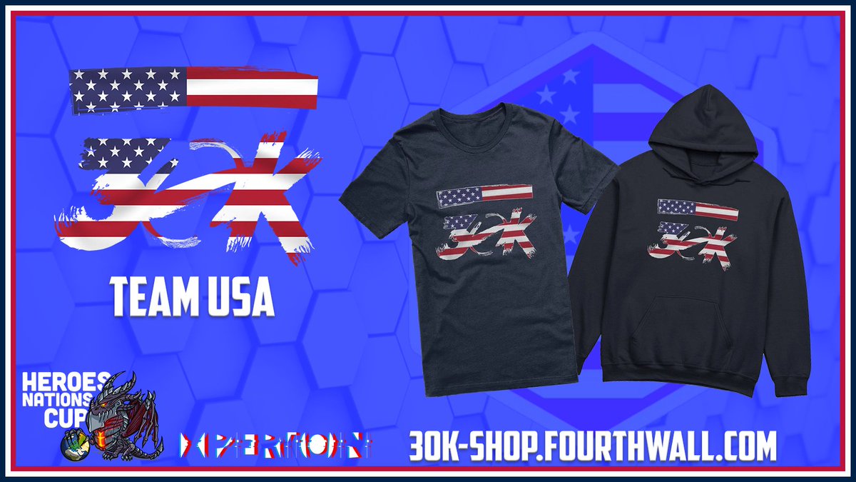 To celebrate qualifying for the <a href="/HOTS_Inter/">Heroes International</a> Nations Cup LAN in Germany, we have released a new limited edition Team USA merch line! All profits from this merch goes directly towards supporting the team in Germany, so get yours today at 30k-shop.fourthwall.com 🇺🇸