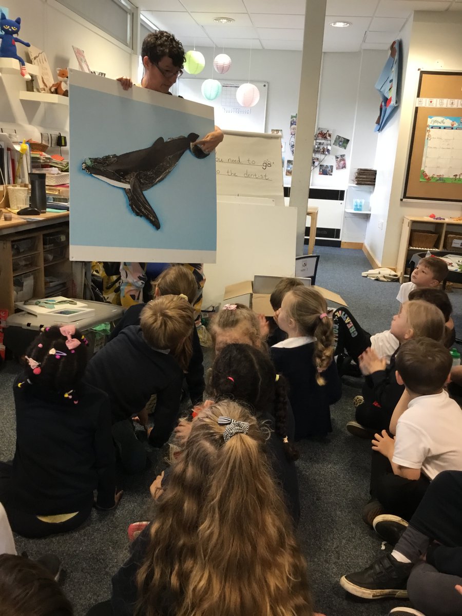 Thank you <a href="/CarmenHaselup/">Carmen Haselup</a> for inspiring our reception artists. They created fabulous sealife collages from reclced litter you found on the beach. Can't wait to see these at our Art Exhibition on Saturday!