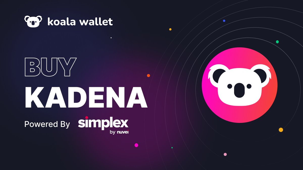 koalawallet's tweet image. Need more #Kadena⁉️🐨
 
It's easy to buy $KDA directly in your #KoalaWallet, thanks to our partners at @SimplexCC 
 
DOWNLOAD NOW ⬇️
🍎 Apple App Store: apple.co/3gow69W  
👾 Google Play: bit.ly/3AvZXE4