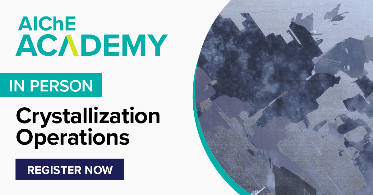 ChEnected's tweet image. Gain knowledge on how crystallization is a powerful separation tool in a broad range of industries. Take this course in Houston TX on May 22-23 and you’ll understand the basics of crystallization. Register now: bit.ly/3yTXcv5 #processdevelopment #engineer #inpersoncourse