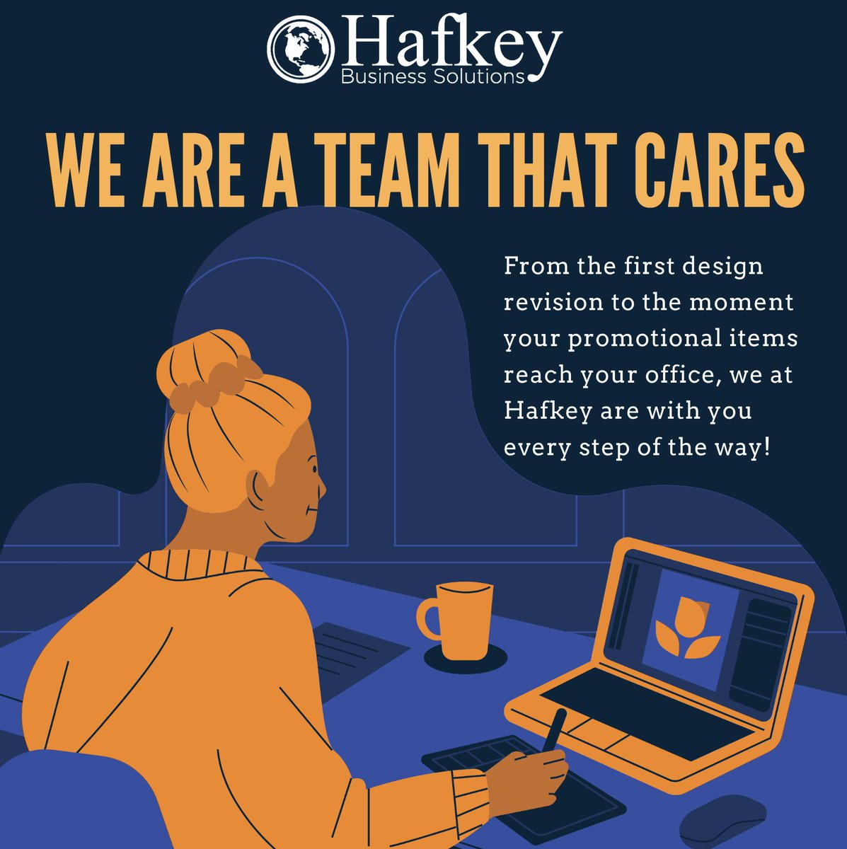 HafkeyBS's tweet photo. We are the team that cares about YOU!

We understand running a business can be stressful. Let us help and remove some of that stress from you when it comes to any design or marketing promotional needs!

#chicago  #graphicdesign #designideas #promo #promotionalideas #marketing https://t.co/iYw6IIKBdM
