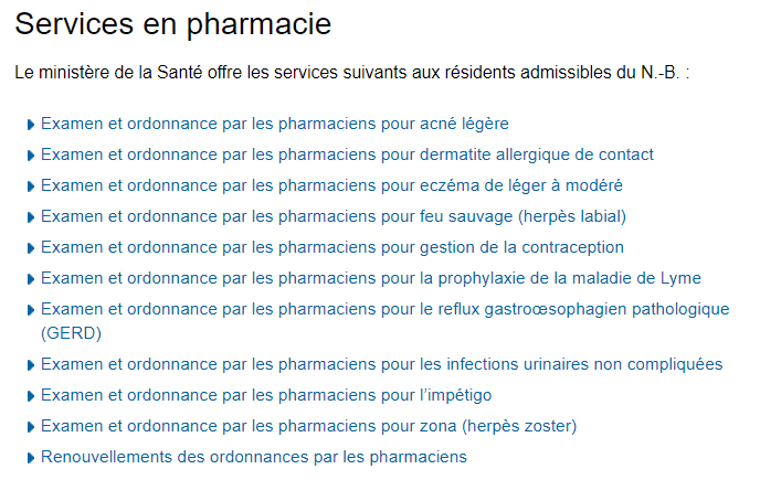 « L’annonce d’aujourd’hui permettra à des milliers de patients d’éviter de devoir se rendre à l’urgence, au cabinet du médecin ou dans une clinique. L’élargissement du rôle des pharmacies aidera à soulager notre système de soins de santé. » <a href="/AndrewDrover1/">Andrew Drover</a> www2.gnb.ca/content/gnb/fr…