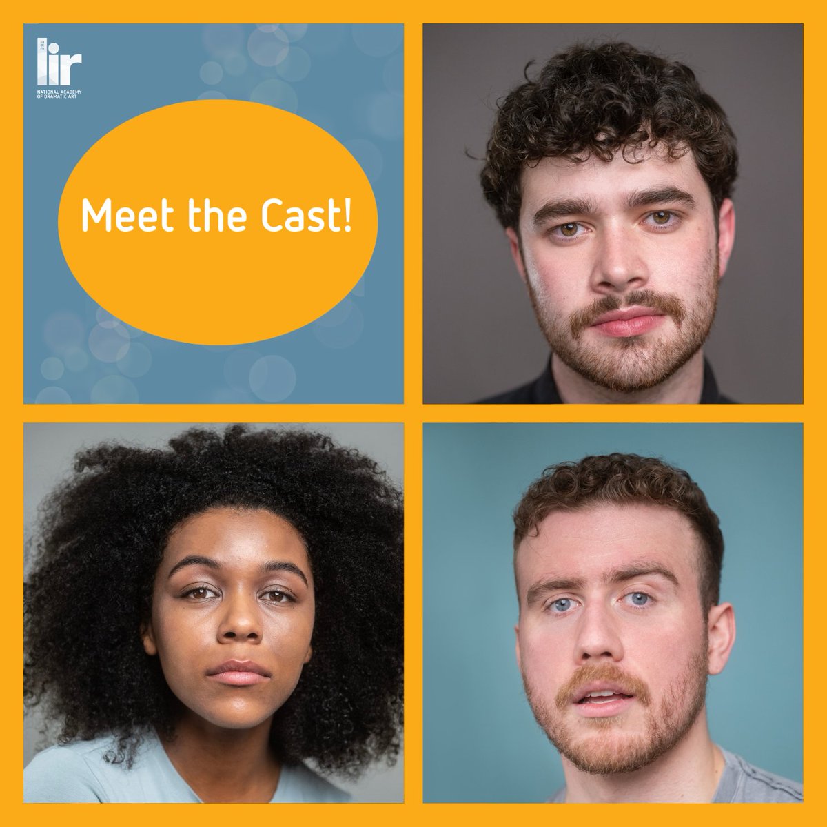 TheLirAcademy's tweet image. Meet the cast of one our upcoming productions &apos;Untitled&apos; by Wayne Jordan ✨

Untitled is a newly devised work created by graduating students of The Lir Academy - a spectacular anti-spectacle.

Opening Friday, May 26 - book your ticket now 🙌
thelir.ie/events/untitle…
