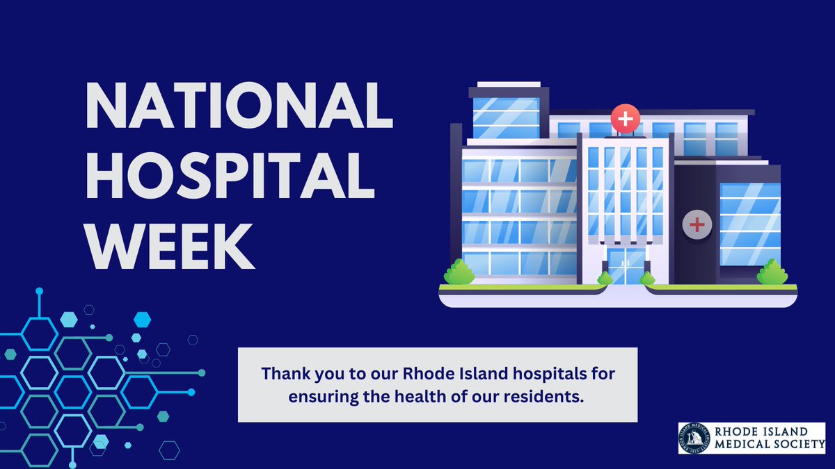 Happy National Hospital Week to all of our Rhode Island Hospitals that play a vital role in maintaining the health of our state.