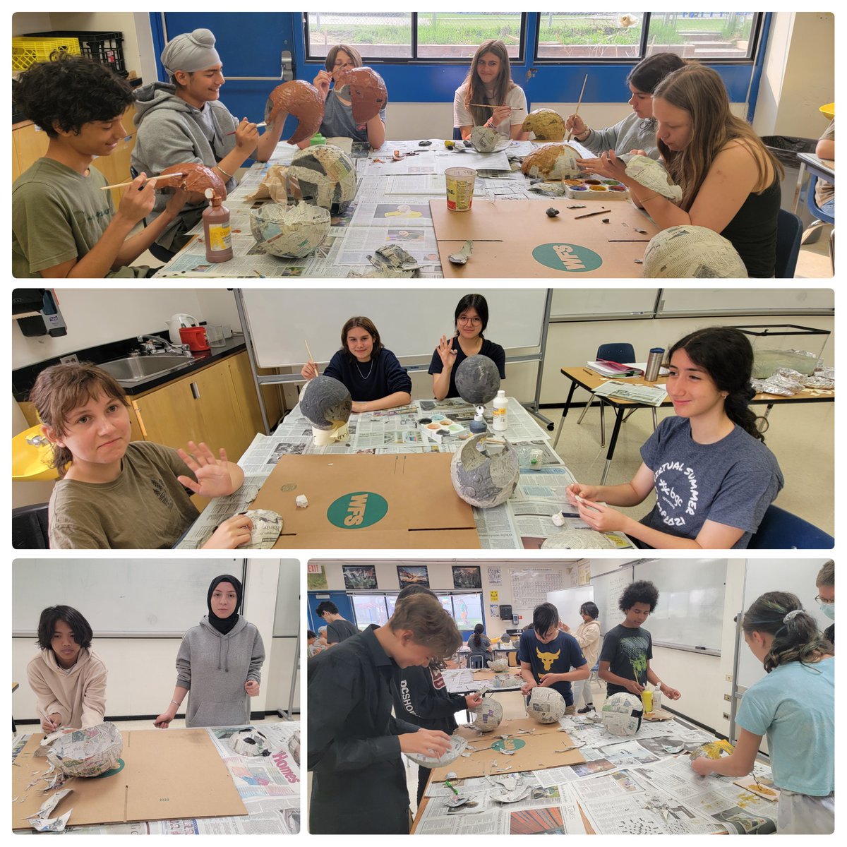 SheevaKlassen's tweet photo. Stage 2 of creating Ancient Greece &amp; Rome masks and helmets by Mrs. Klassen's gr. 7&amp; 8's @darwinLRSD! @louis_riel_sd https://t.co/JbyRhOS8EM