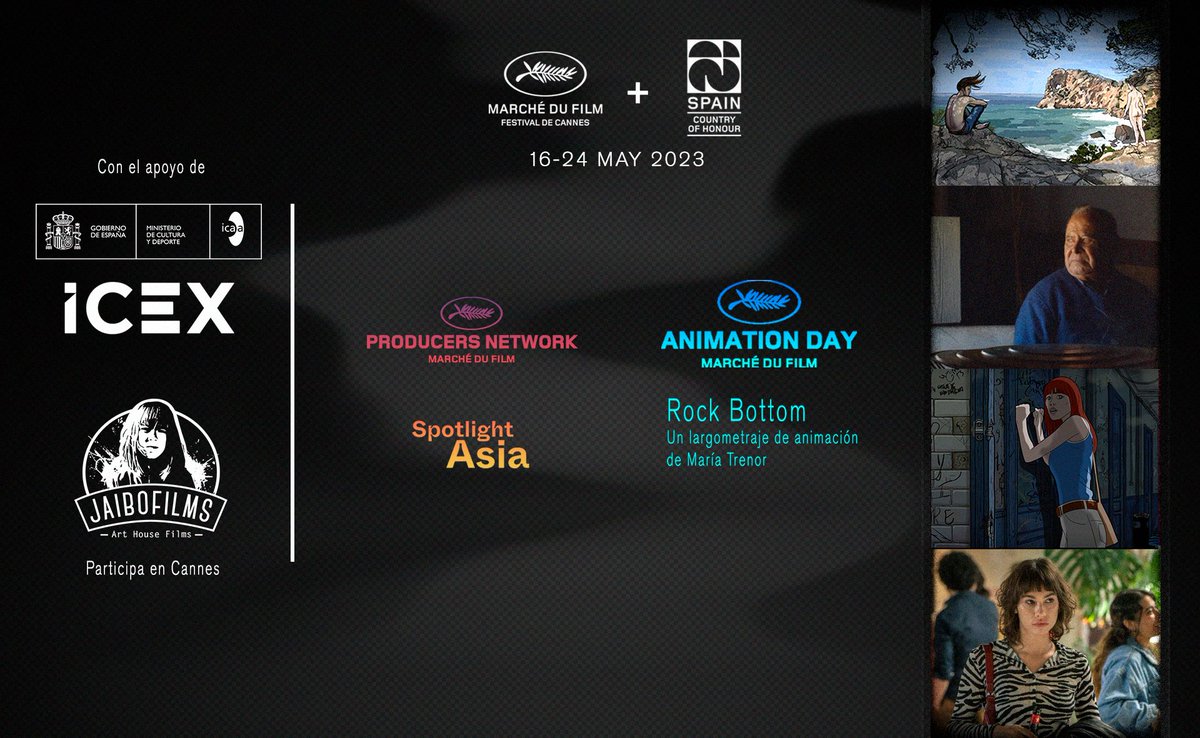 JaiboFilms's tweet photo. Pero además como productora participamos en el Spotlight Asia y presentamos en Annecy Animation Showcase de Cannes, #RockBottom de María Trenor. Una coprodución junto @AlbaSotorra #GSAnimation y #Empatic. https://t.co/YuBH5DkW62