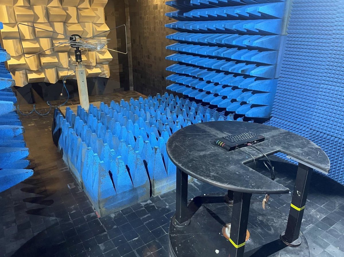 The KS2 Spectrum Next went through EMC testing a good few weeks ago, a very bizarre looking place!