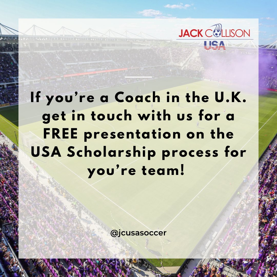 𝑪𝑨𝑳𝑳𝑰𝑵𝑮 𝑨𝑳𝑳 𝑪𝑶𝑨𝑪𝑯𝑬𝑺 ‼️

If you’re a Coach in the U.K. get in touch with us today for a free presentation at your site for any players interested! ⚽️🇺🇸

Our presentation’s are led by Former College Athlete Cayleigh Jackson.