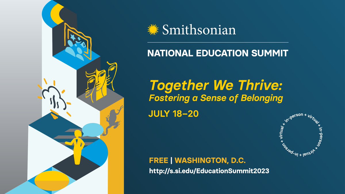Registration is now open for the 2023 National <a href="/SmithsonianEdu/">Smithsonian Education</a> Summit! Whether you’re joining in person or virtually, all are invited to explore the intersections of art, culture, history, and science with three days of FREE programming. #SmithsonianEdu

s.si.edu/EducationSummi…