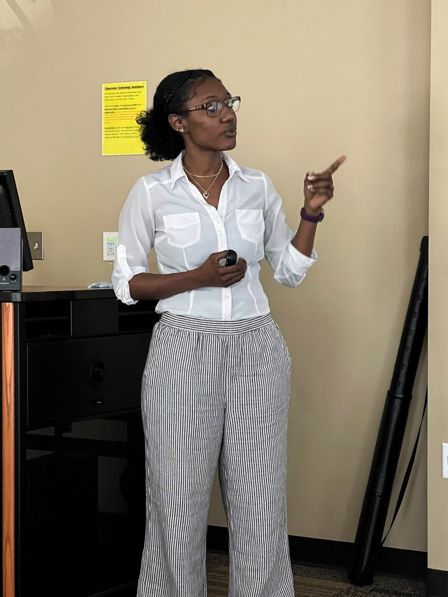 aba_troy's tweet photo. Tyleasha Pettway (2nd yr MS in #ABA student) presenting "Effects of Teaching Play Skills and Presession Stereotypy on Vocal Stereotypy in a Child with Autism Spectrum Disorder" at @TROYUnews’s 2023 Psychology Conference. https://t.co/DBwtQSwEQ9