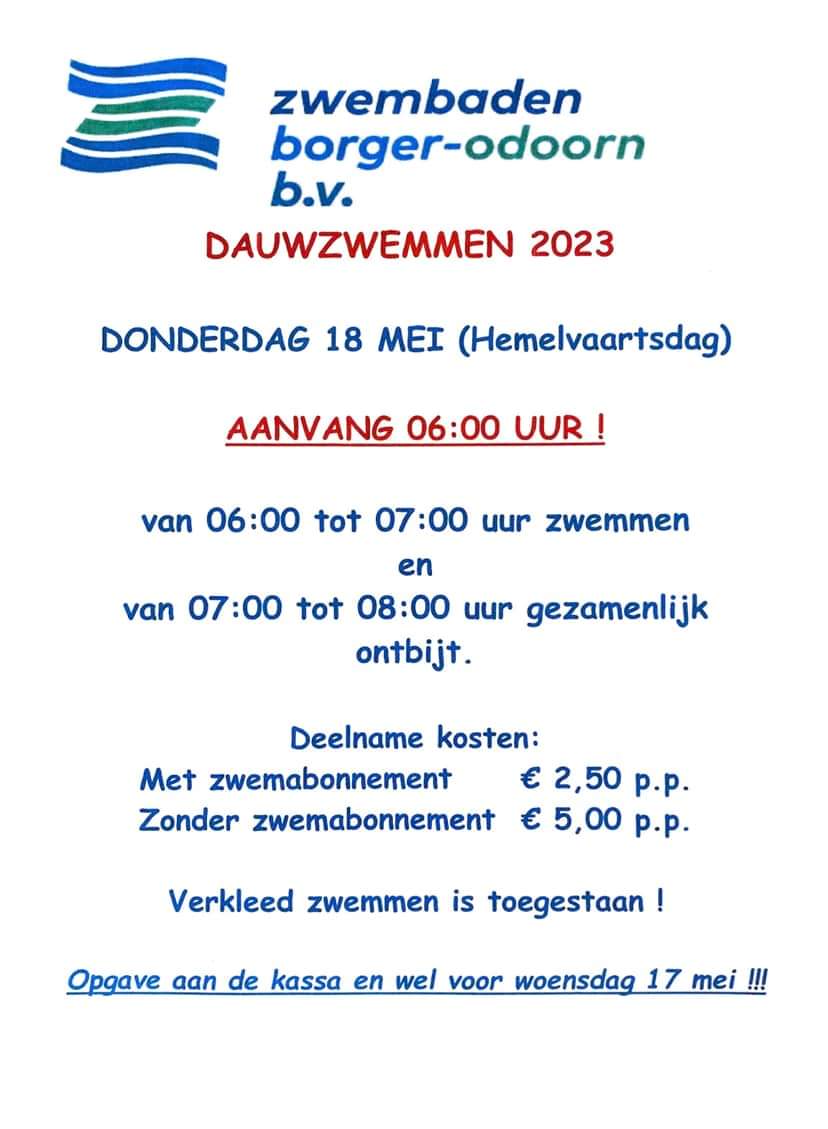 HwSmit's tweet photo. Donderdag 18 mei "Hemelvaartsdag"  sportief beginnen in zwembad de Leewal te Exloo en zwembad de Zwaoi te Valthermond. https://t.co/PYxGQoENkv