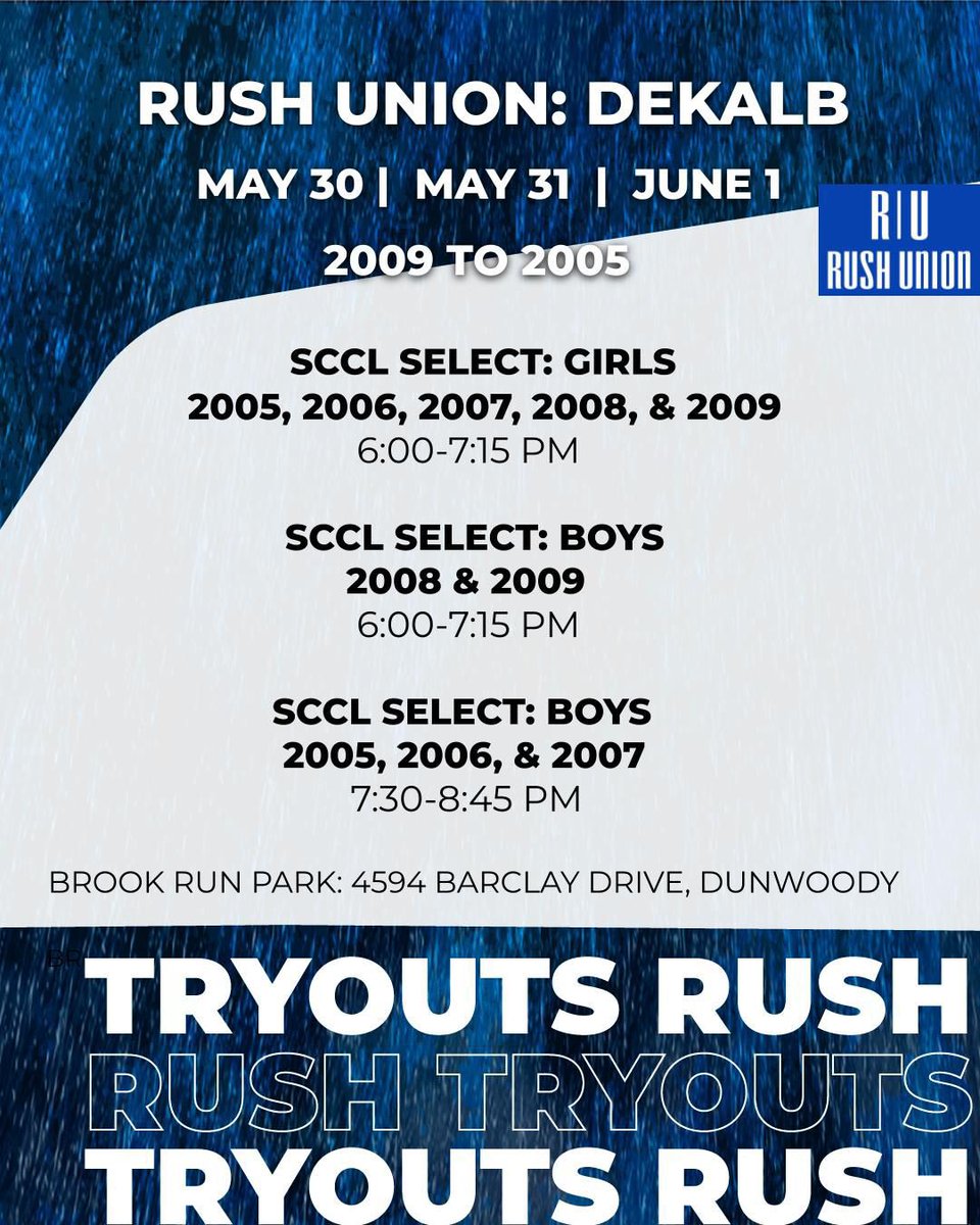 ChiefsSteve's tweet photo. Looking for a soccer home that develops amazing players and great people? Come to tryouts and check us out!
#RushUnion https://t.co/0f4pUB4wQw