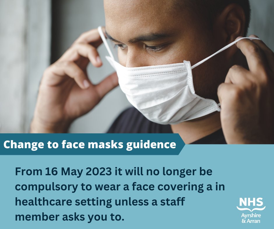 NHS Ayrshire & Arran on Twitter "Change in guidance on face masks