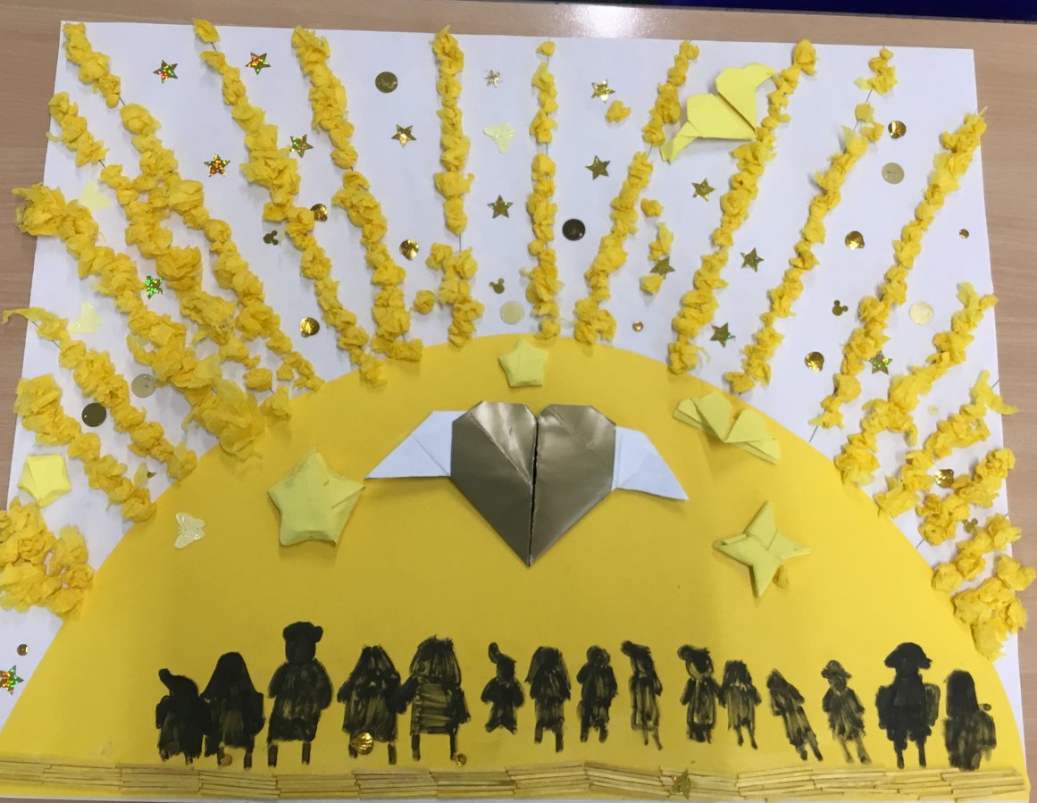 OLOFPrimary's tweet image. Year 4 have been celebrating the feast day of Our Lady of Fatima through their beautiful display of 'The Miracle of the Sun.' #olof #catholiclife