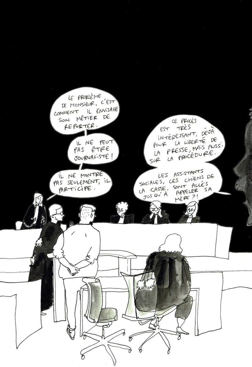 radioparleur's tweet photo. ✏️ bd_geneve_kaboul (sur Instagram) raconte ce procès en dessin. 

 « Acte d’intimidation envers un élu », un chef d’inculpation inédit dans un contexte de mouvement social. Le rendu du jugement tombera le 22 juin.

🎙️ Un reportage de @Pie2reLouis. https://t.co/AUMgW359Gn
