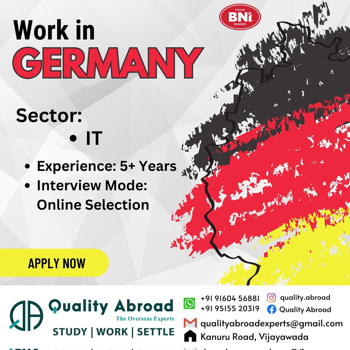 QualityAbroad's tweet image. Work Permit in Germany
#germany #germanyworkvisa #germanyworkpermit #germanyworkpermitvisa #workingermany #jobsingermany #germanyitjob #europeworkpermit #workineurope #jobgermany #germanyjobseekervisa #germanyjobsconsultancy  #workpermits #workpermit