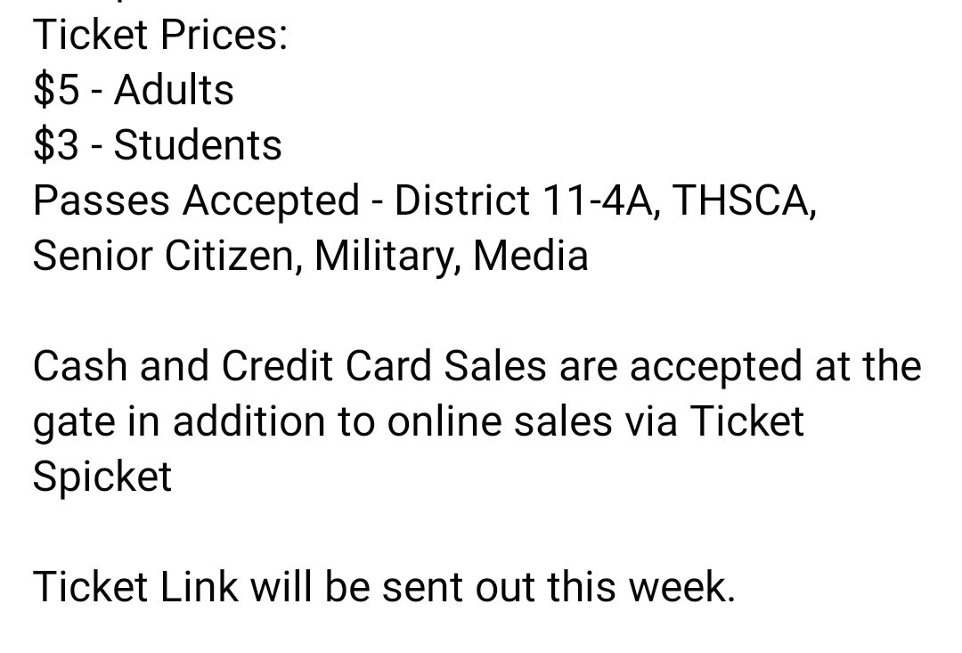 ⚾⚾2023 Class 4A, Regional Quarter-Finals Playoff Information:

District 11-4A 
Aubrey
vs
District 11-4
Van Alstyne 

(All Games at Prosper Rock Hill HS)
(Best of 3 Series)
Game 1
Thursday, May 18
7:30pm
Game 2

Friday, May 19
7:30pm
Game 3 (If Necessary)

Saturday, May 20
1 PM