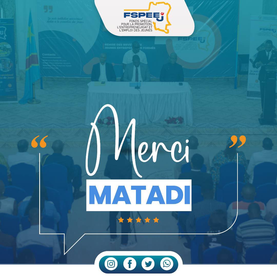 Un grand merci à Matadi🙏🏽

#rdc #fspeej #jeunesse #programme #entreprenariat #investissement #formation #accompagnement
