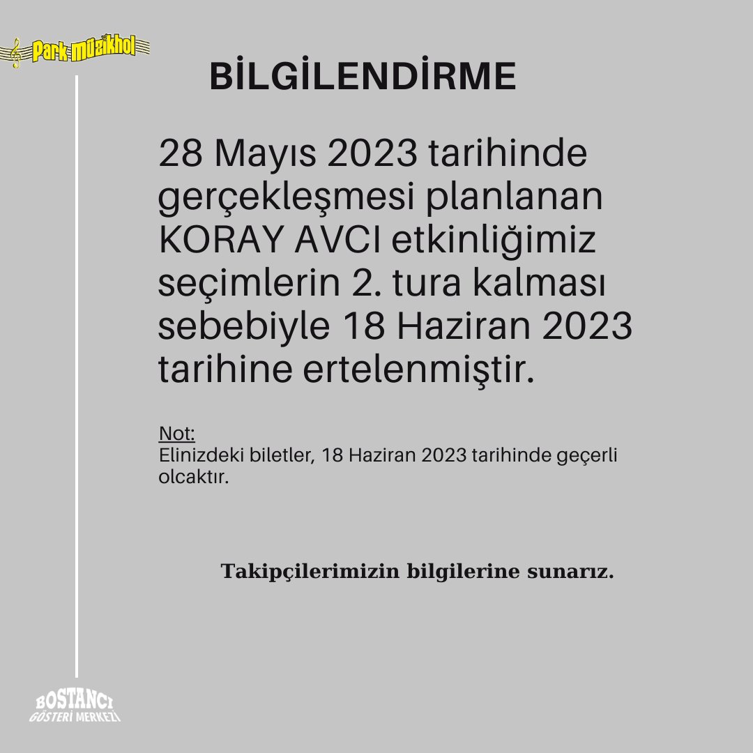 BGM (@bgmonline) on Twitter photo Bilgilendirme!
<a href="/AVCIKORAY/">Koray AVCI</a> Bilgilendirme!
<a href="/AVCIKORAY/">Koray AVCI</a>