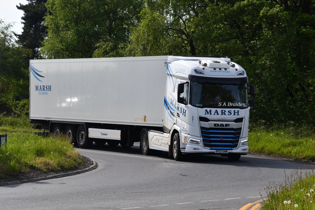 P G Marsh  DAF XG seen heading through the Shropshire countryside