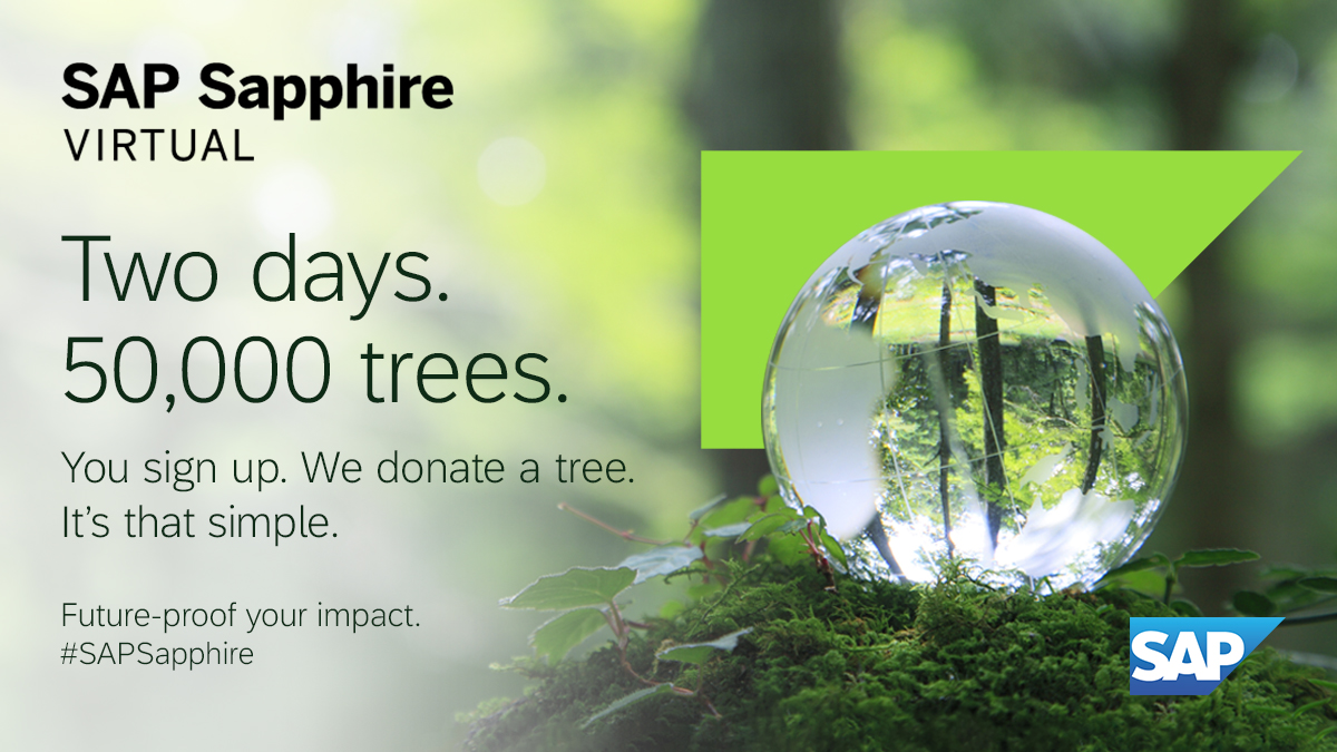 SAP's tweet image. We&apos;re all growing together 🌱

Join us for #SAPSapphire virtually and start planting trees.

🌲 Share a comment
🌲 React to live sessions
🌲 Register now – it&apos;s not too late!

➡️ sap.to/6013Ogbm7