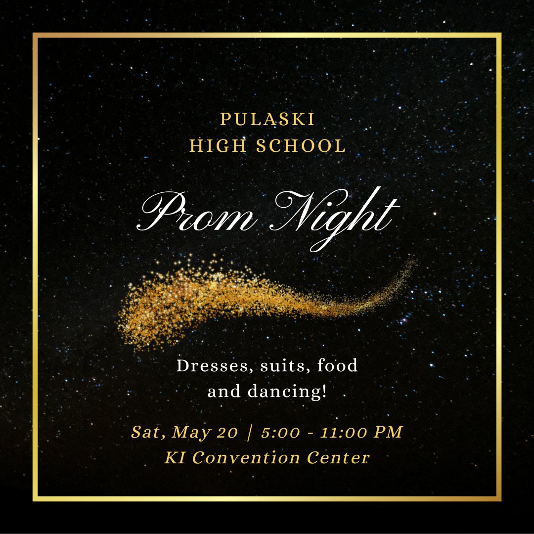 PCSD_PHS's tweet image. Get your dresses and suits ready, we have prom this Saturday!!💃🕺
#PulaskiProm #schooldance