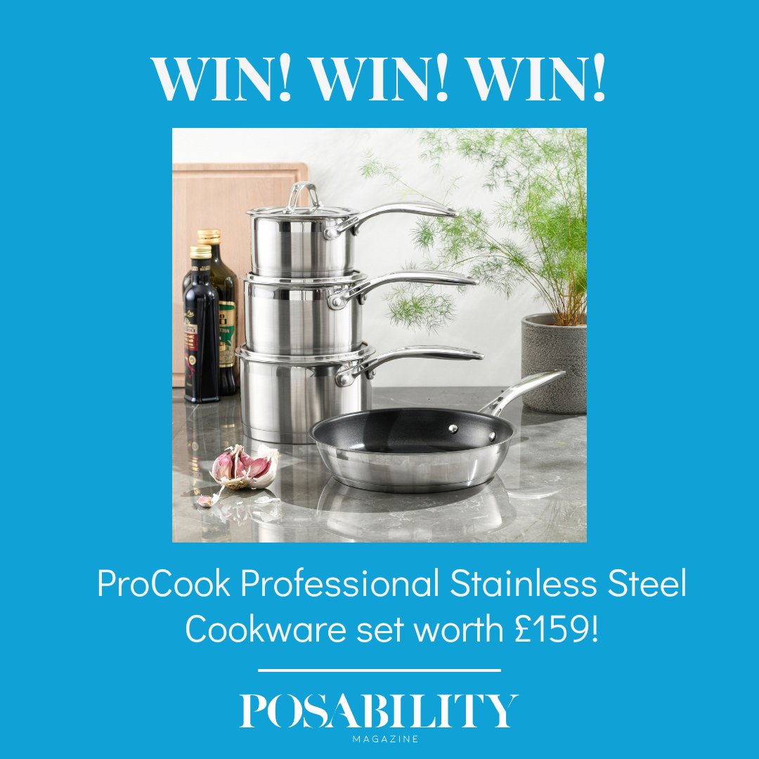 📣 WIN! We have a ProCook Professional Stainless Steel Cookware set worth £159 to give away to one lucky winner! Show off your culinary skills with this gorgeous set of pots and pans 🍲🍳

Enter here: bit.ly/42zO1xh

#Competition #Cooking #InclusiveCooking #Accessible