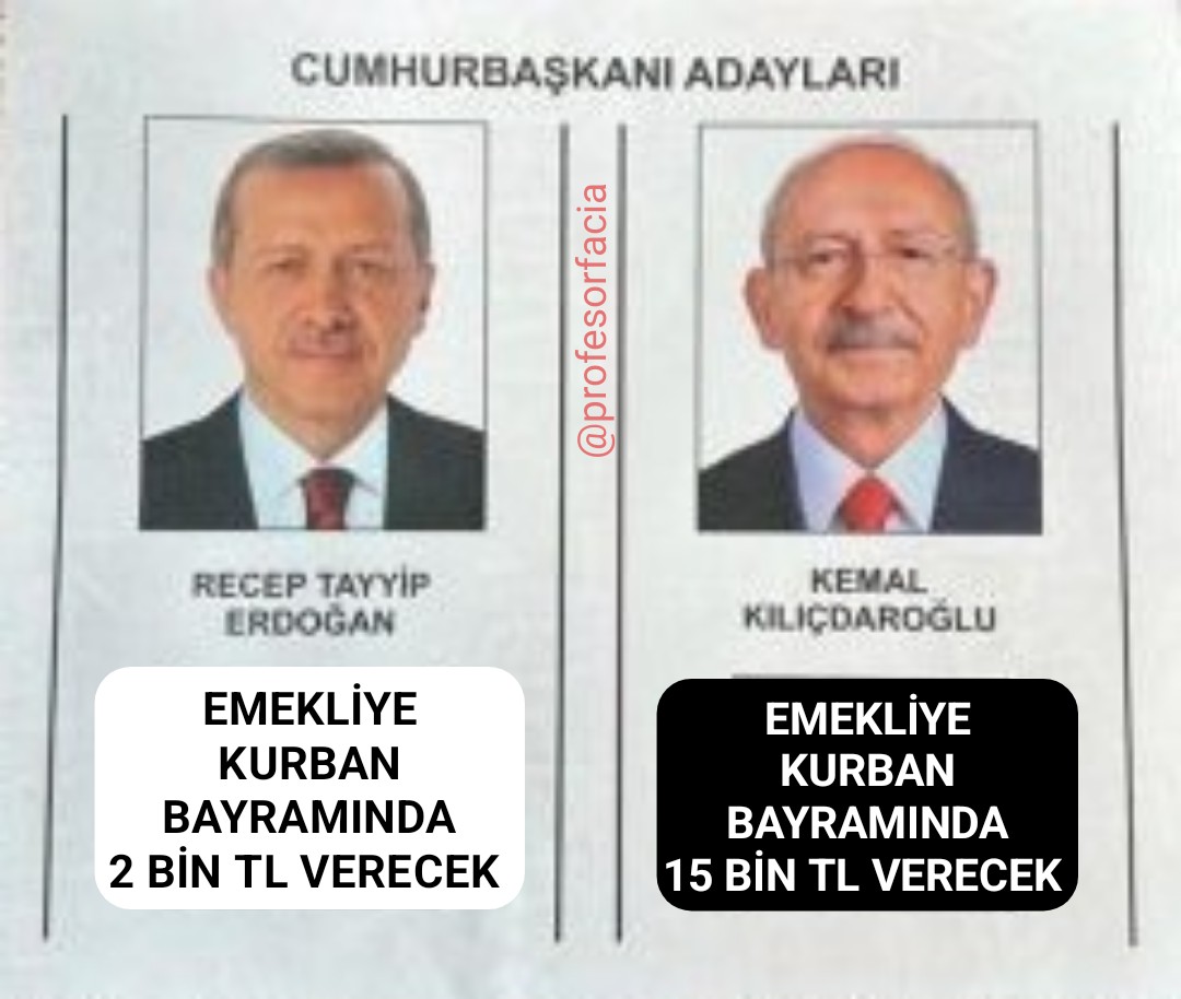 Sevgili emekliler 2.turda tarafını seç.. 

Lütfen rt edelim