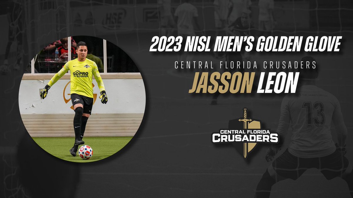 🪙🧤

Our very own Jasson Leon has won the 2023 NISL Men's Golden Glove for his performance in net this season!

Congrats Jasson!

#CFLCrusaders⚔️