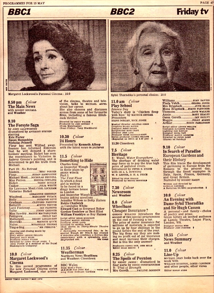 Graeme Wood on Twitter "TV📺15/5/70 BBC1 4.55Banana Splits 5.35Junior
