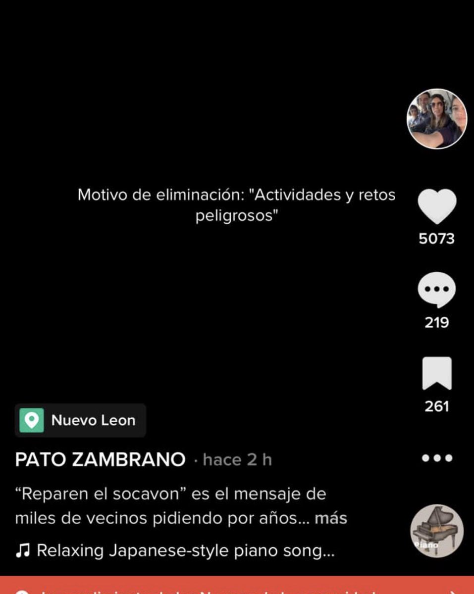 elpatozambrano's tweet photo. También lo tumbaron en tiktok y restringieron en Facebook.
Miles y miles de reportes de la granja de @nuevoleon para intentar silenciarnos.

No hay ni una falta de respeto ni mala palabra.

 ¿Qué no sería mejor hacer tu trabajo y ya @samuel_garcias? https://t.co/UDFTvkRp3s