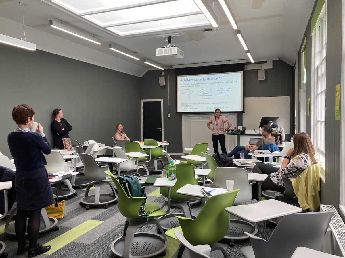 Bayes with Beyoncé from our BAE! Amazing DPiE away day session led by <a href="/HollEJenkins/">Dr Holly Jenkins</a>