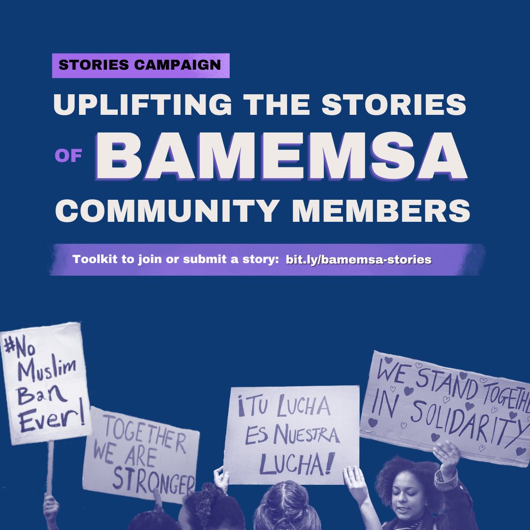 NIPNLG's tweet photo. For decades, immigration policies have targeted Muslim immigrants and immigrants from BAMEMSA communities with special vigor, advancing racially charged narratives. #OurStoriesToo

These stories must be shared. Join the campaign: https://t.co/eqw8d1tyjQ https://t.co/VupZlarD5V
