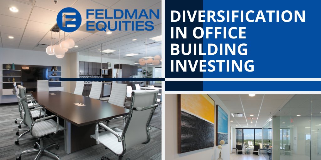 Diversification In Office Building Investing. At Feldman Equities, we like to diversify not only tenant size, but also tenant industry type. Learn more about our strategy. bit.ly/2ObC2kp  #CREInvesting #CRE #CommercialRealEstate
