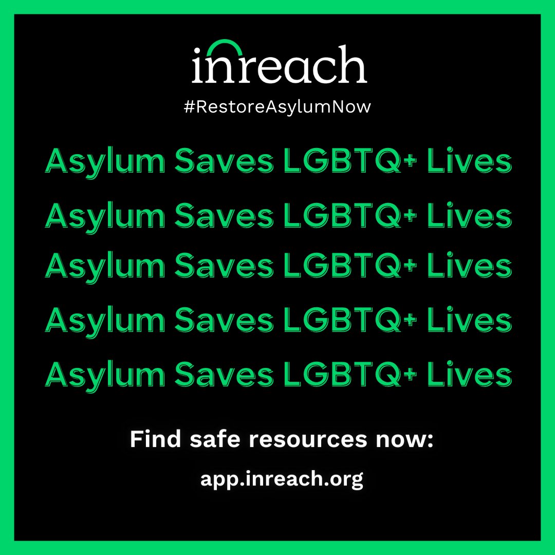 weareinreach's tweet photo. Daily reminder: Asylum saves LGBTQ+ lives. 🌈 🏳️‍⚧️

LGBTQ+ asylum seekers can use InReach to search for safe, verified resources in the US 🇺🇸, Canada 🇨🇦, and Mexico 🇲🇽: https://t.co/O5vGVFMoQ1

#restoreasylumnow #saveasylum #lgbtqia #safehelpisinreach https://t.co/oceTOqyvAa