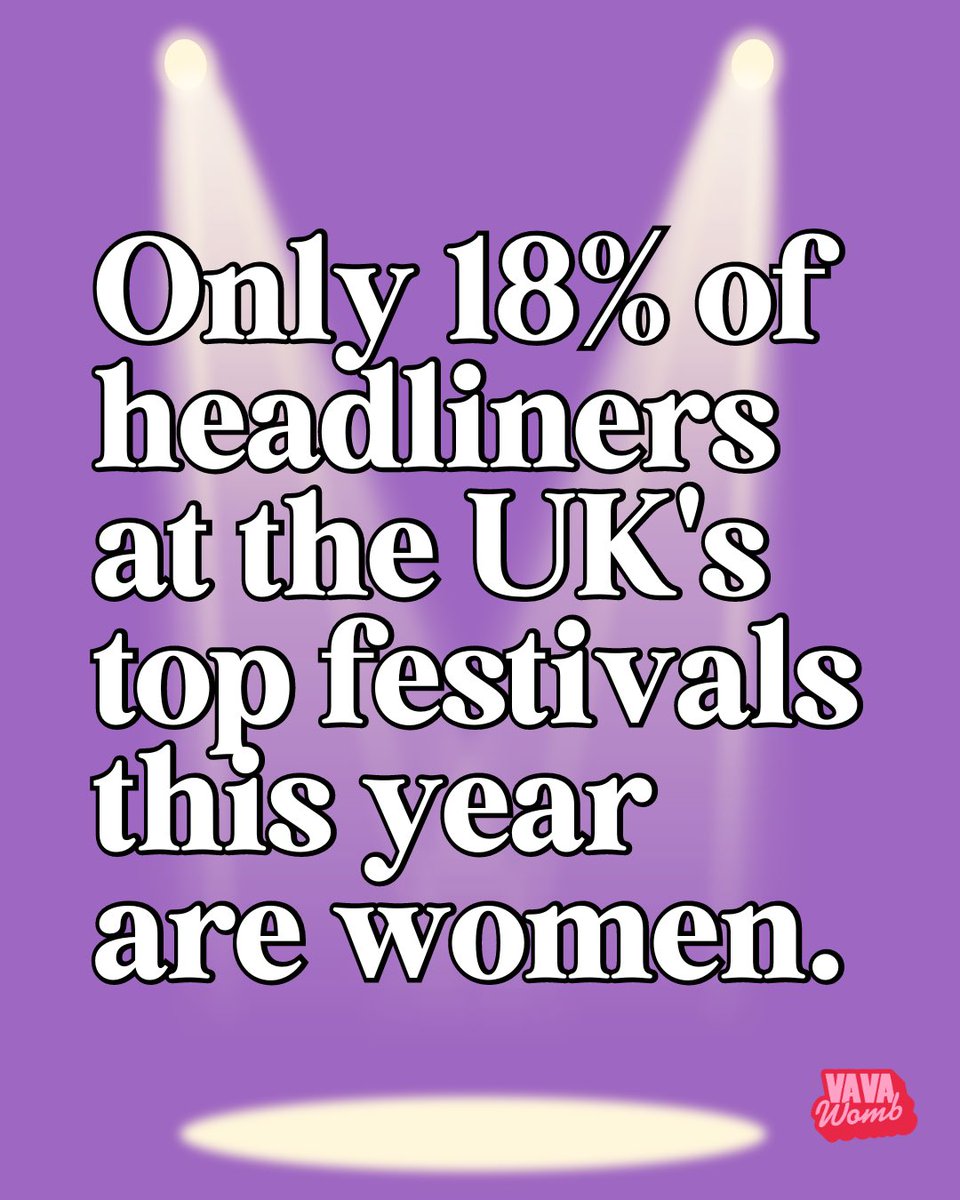 vavawomb_'s tweet photo. Mind the gap! 
We wanna see more Women headlining @glastonbury @SkyNews @IsleOfWightFest @LatitudeFest ✨ https://t.co/yUmrm669st